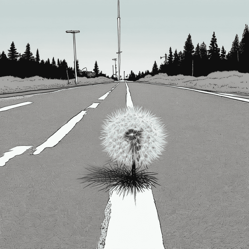 Centered in the cone, Chumstick's only wildflower.